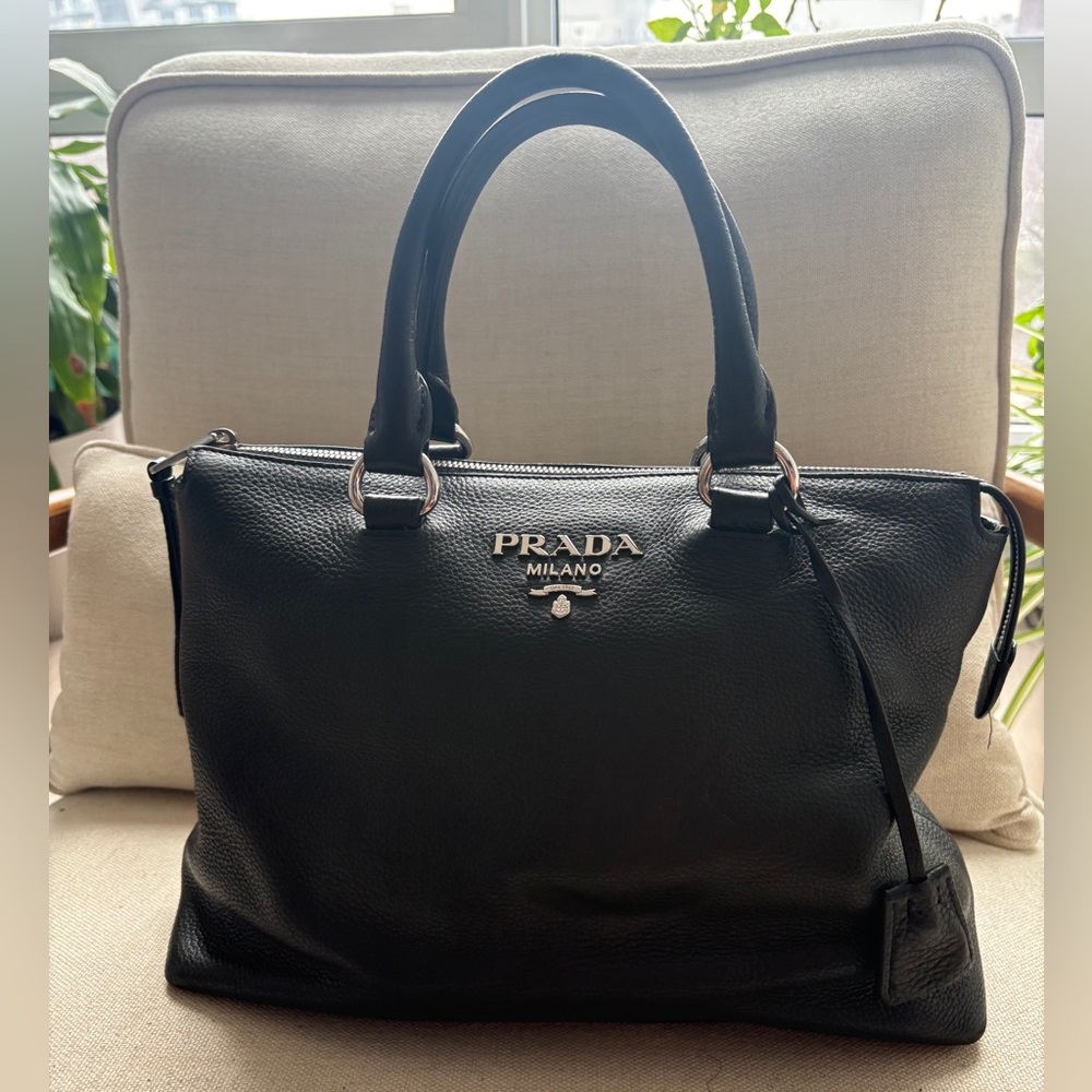 Prada Vitello Daino Leather Top Handle Bag - Picture 2 of 5
